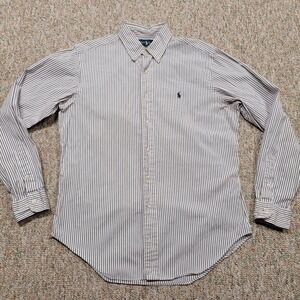 Ralph Lauren Shirt Mens 15.5 Multi Striped Button Down Long Sleeve Classic Fit